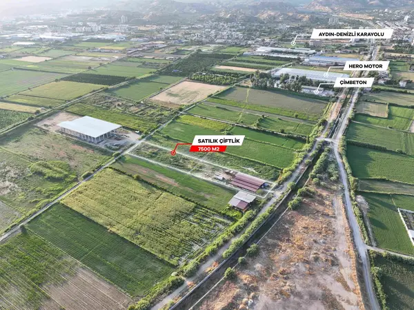 DALLICA'DA SATILIK 7500m2 ÇİFTLİK