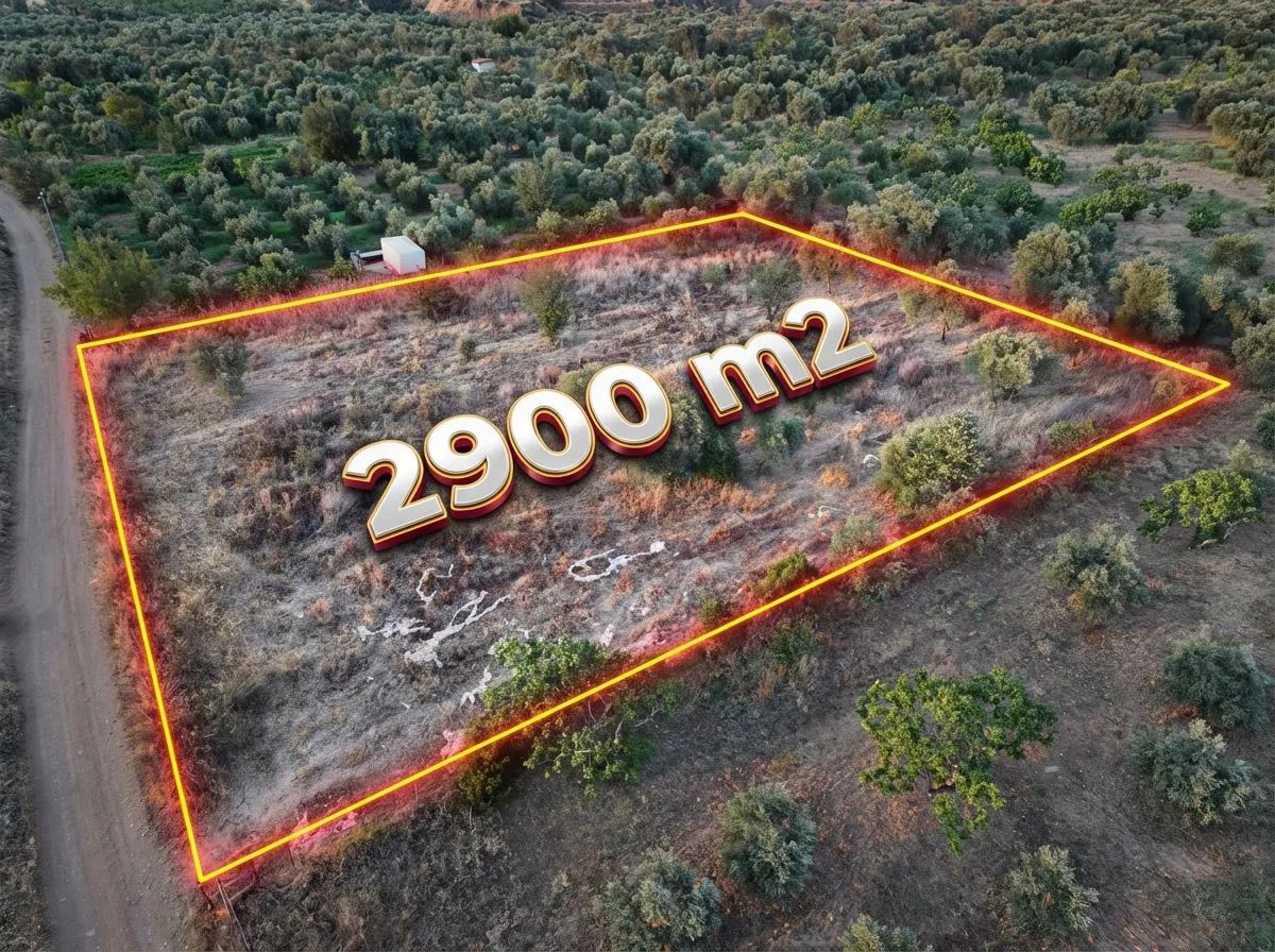 İsabeyli'de 2900m² Düz ve Kadastral Yola Cepheli Bahçe