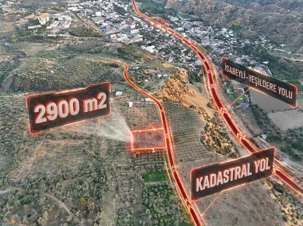 İsabeyli'de 2900m² Düz ve Kadastral Yola Cepheli Bahçe küçük görsel 3